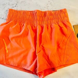 ASICS 2 in 1 Running Shorts, Orange, XS new